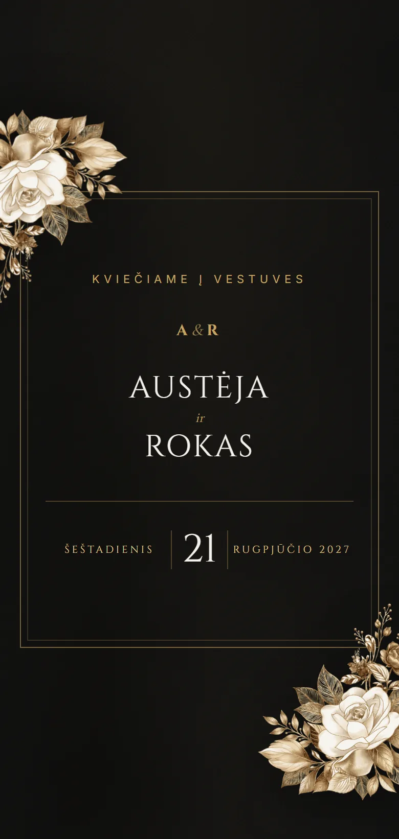 Elektroninis kvietimas telefone: Vestuvės · Karališkas
